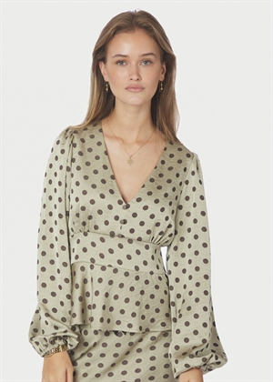 Jellima dotted bluse Pistachio Neo Noir 